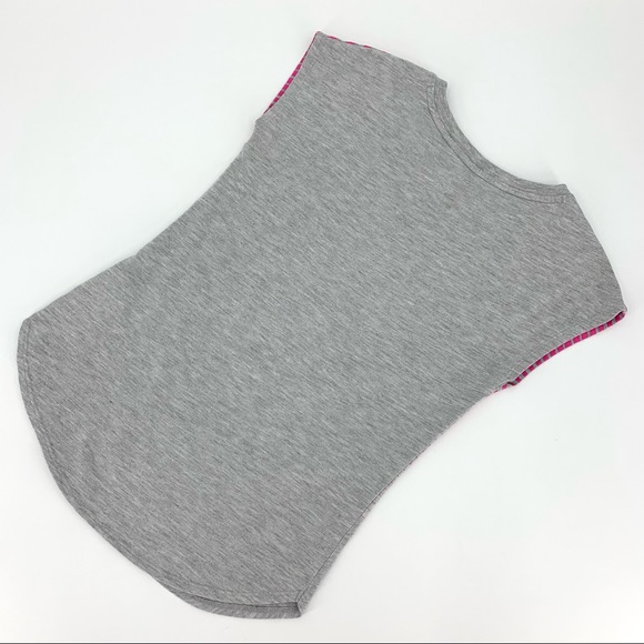 2/$25 Converse Girl's Peralescent Lenticular Pink & Grey Sleeveless Tee, Medium - Picture 2 of 11